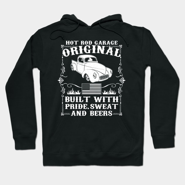 Vintage Hot Rod Pickup Hoodie by RadStar